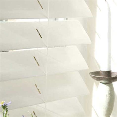 Large Slat (63mm) Faux Wood Expressions Venetian Blinds - Snow White | Blinds Factory Direct