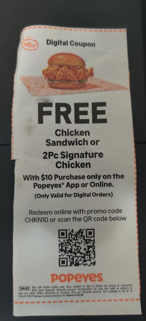 Popeyes Coupons Printable 2023