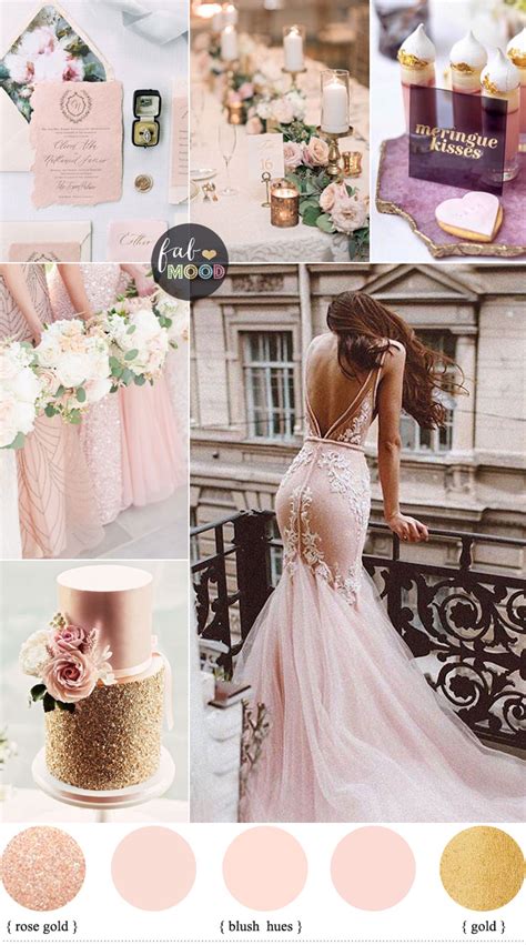 Blush Pink And Rose Gold Wedding Theme