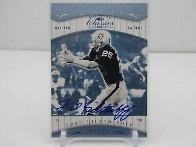 FRED BILETNIKOFF 2001 DONRUSS CLASSICS AUTOGRAPH AUTO! OAKLAND RAIDERS! | eBay