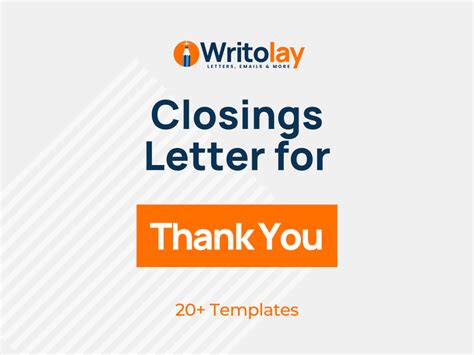 Thank You Letter Closing Sample Templates - Writolay