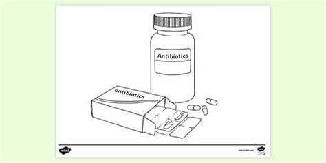 FREE! - Antibiotics Colouring | Colouring Sheet - Twinkl