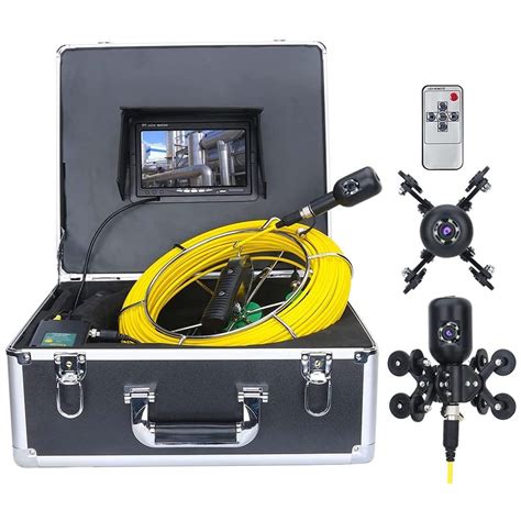 Buy 50M Drainage Bore - 1080P HD Dual Lens Industrial Inspection Camera - 7" IPS Monitor ...