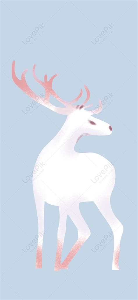 Hand Painted Deer Mobile Phone Wallpaper Images Free Download on Lovepik | 400442060