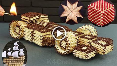 DIY Projects: Matchstick Craft Video Tutorials - K4 Craft