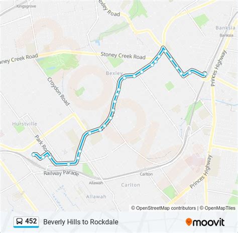 452 Route: Schedules, Stops & Maps - Hurstville Station (Updated)