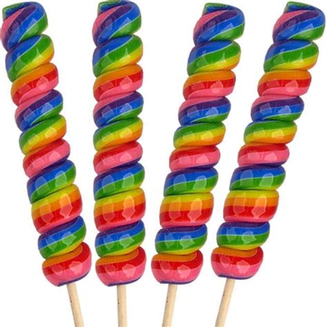 x 16 individual Rainbow Spiral Swirly Pops Lollipop Wrapped Sweets ...