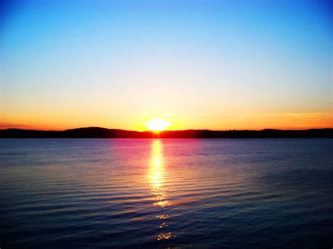 Sunset over the lake by Sokol1 on DeviantArt