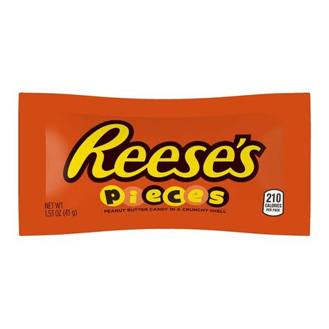 Reese's Pieces Peanut Butter Candy, 1.53 Oz., 18 Count - Walmart.com ...