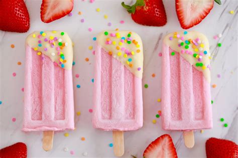 Strawberry Milk Popsicles - Gemma’s Bigger Bolder Baking