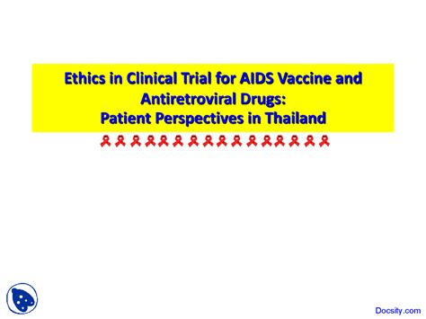 Ethics in Clinical Trial - Biotechnology Culture and Human Values - Lecture Slides - Docsity