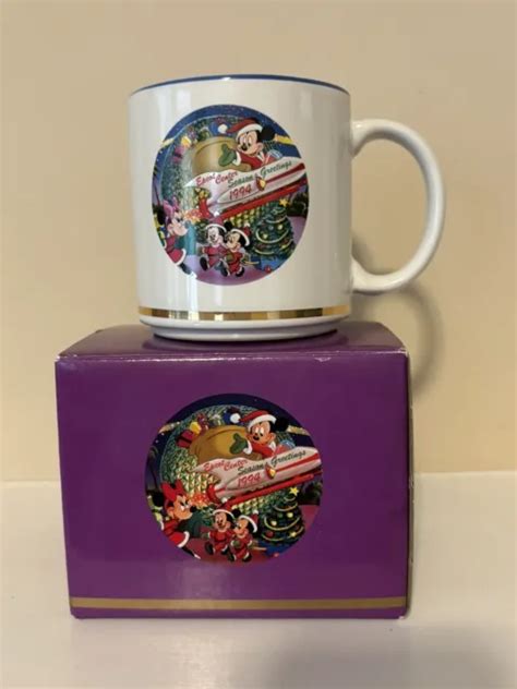 VINTAGE DISNEY’S CHRISTMAS Collection 1994 Epcot Center Mug $9.95 - PicClick