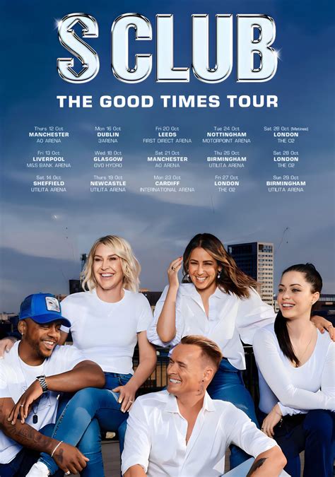 S CLUB 7 The Good Times 2023 Tour Poster Print