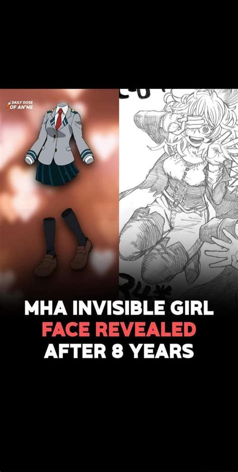 OF ANIME MHA INVISIBLE GIRL FACE REVEALED AFTER 8 YEARS - iFunny