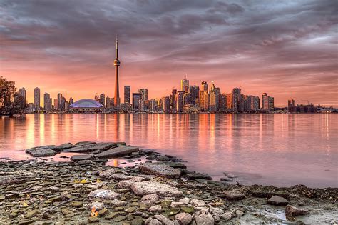 Toronto Skyline At Sunset Photograph by Michael Murphy