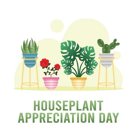 House Plant Appreciation Day Vector Illustration. 5140418 Vector Art at ...