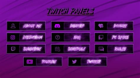 How to add twitch panels - nwbap