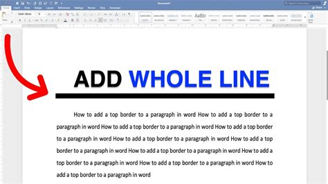 How To Underline Whole Line In Word - YouTube