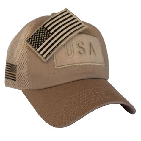 Khaki American Flag Velcro Patch Hat | Velcro patches, American flag hat, Hats