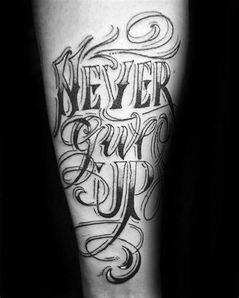 Never Give Up Tattoo Font