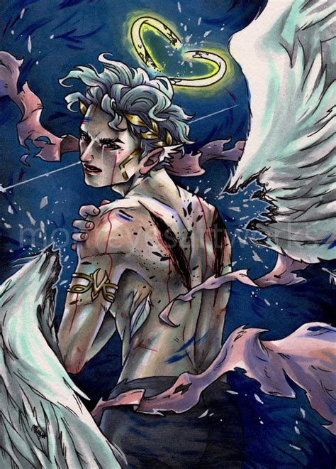 Fallen Angel Art Print Angel Art Lucifer Morningstar Satan - Etsy