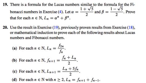 Solved There is a formula for the Lucas numbers similar to | Chegg.com