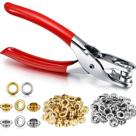 Amazon.com : Grommet Eyelet Plier Set, Eyelet Hole Punch Pliers Kit ...