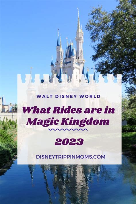 the disney world castle with text overlay reading what rides are in ...