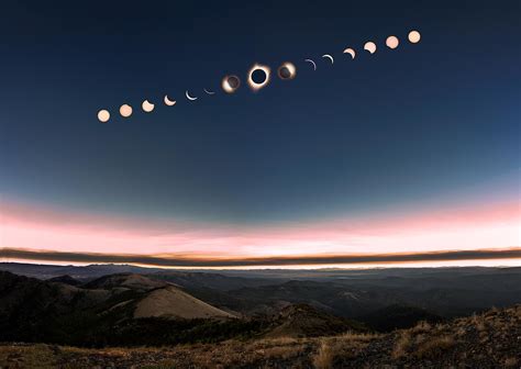 Progression of the Solar Eclipse seen from Fields Peak in Malheur ...