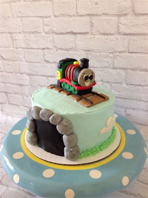 Percy train cake | Cake, Train cake, Birthday cake