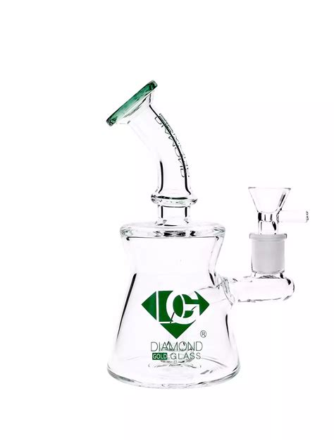 7" Tulle Bent Neck Dab Rig by Diamond Glass | FREE SHIPPING