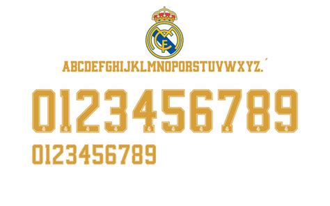 The Real Madrid's 2019/2020 font