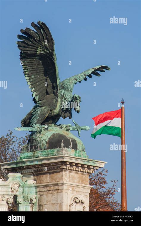 Turul statue at Buda Castle, Budapest, Hungary Stock Photo - Alamy