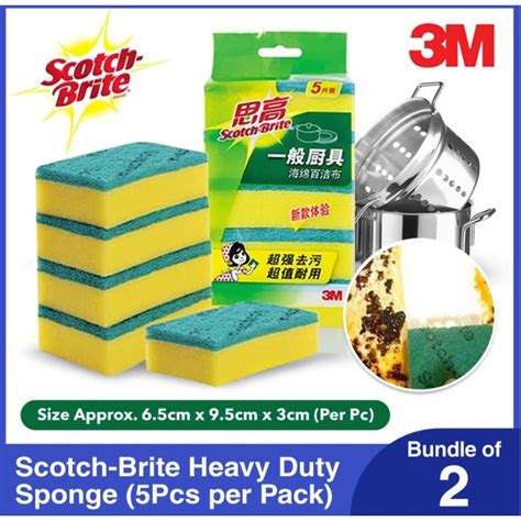 Bundle of 2 packets X 5 Pieces 3M Sponge | Shopee Singapore