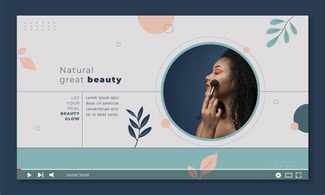 Free Vector | Beauty concept youtube thumbnail