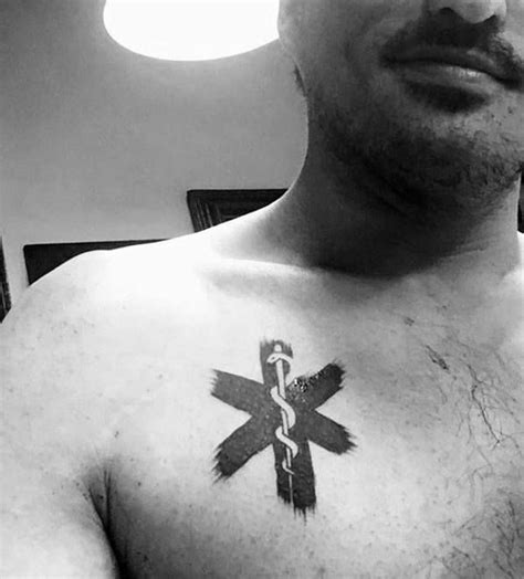 60 Star Of Life Tattoo Designs For Men - EMS, EMT and Paramedic | Life ...