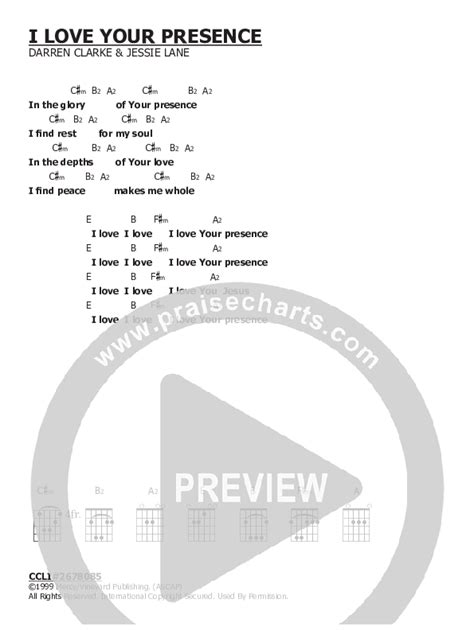 I Love Your Presence Chords PDF ( / Vineyard Worship) - PraiseCharts