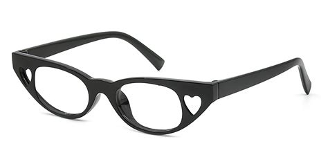 Lara Black Cat Eye Chic Plastic Eyeglasses | Muukal.com