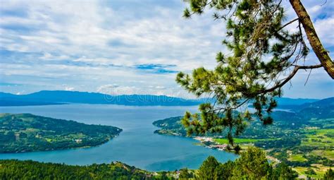 The Beauty of Lake Toba Which is a Caldera Lake Comes from an Ancient Volcanic Eruption. North ...