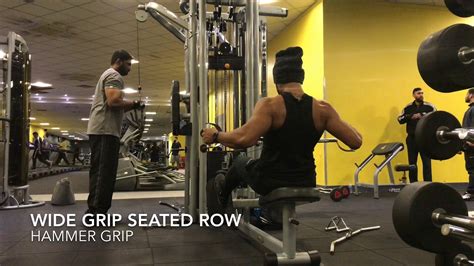WIDE GRIP SEATED ROW (Hammer Grip) - YouTube