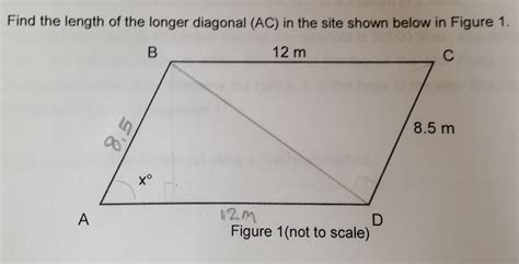 geometry - Find the length of the longer diagonal on a trapezium with only 2 sides stated ...