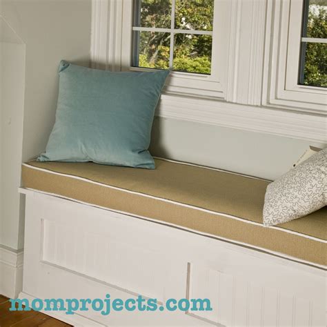 How to Make a Window Seat Cushion With Piping | Window seat cushions, Bench seat cushion, Window ...