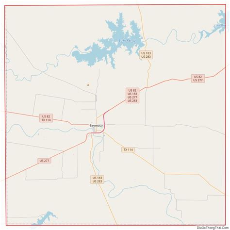 Map of Baylor County, Texas - Thong Thai Real