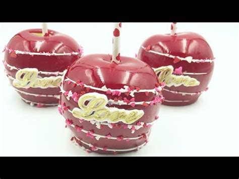 How To Create Red Valentine Candy Apples - YouTube | Candy apples, Valentine candy, Apple