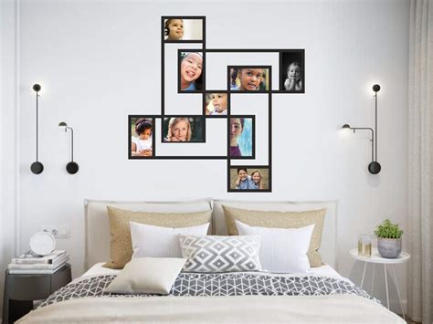 Custom-Shaped Multi-Picture Frame as an Interior Design Idea