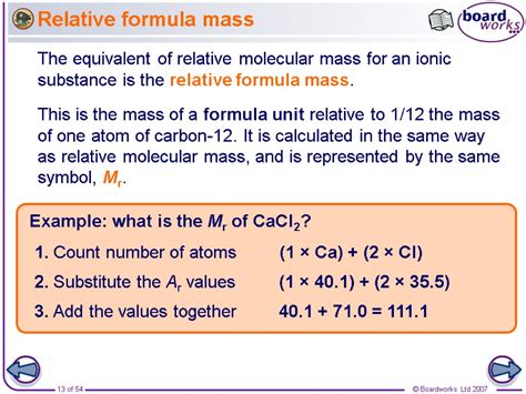 AMOUNT OF SUBSTANCE Relative atomic, molecular and formula