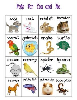 Pet Themed Vocabulary Words Chart Writing Station {FREEBIE} | Pets preschool, Pets preschool ...