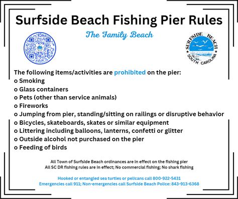 Surfside Beach Fishing Pier Rules | Surfside Beach, SC