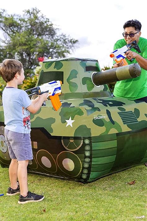 You Can Get An Inflatable Army Tank That Is Perfect For Nerf Wars Kids ...