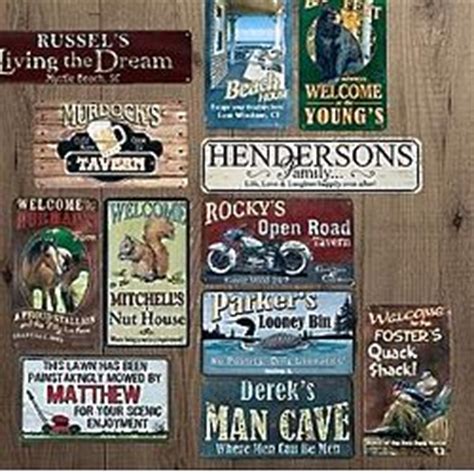 Personalized Rustic Metal Signs - FindGift.com